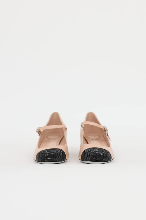 Rene Caovilla Rhinestone Mary Jane Heels