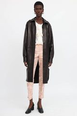 Dries Van Noten Long Leather Jacket