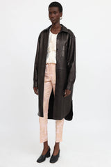 Dries Van Noten Long Leather Jacket