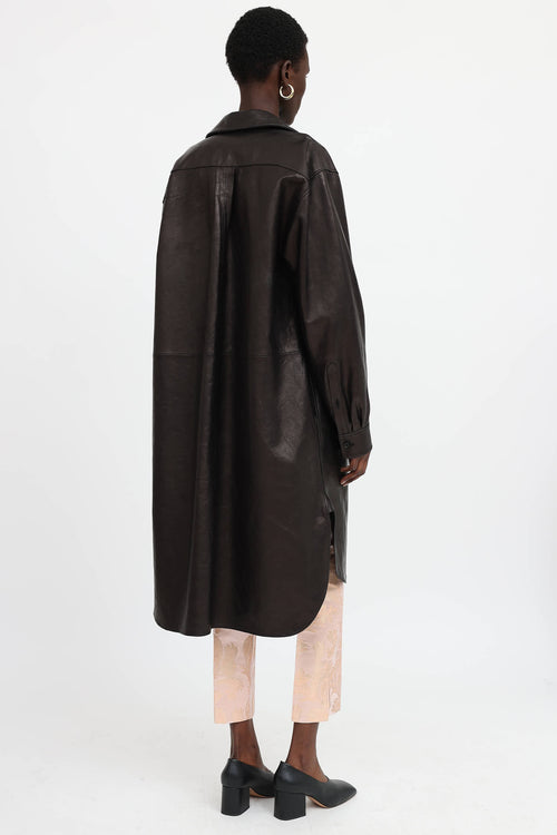 Dries Van Noten Long Leather Jacket
