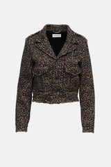 Saint Laurent Knit Print Moto Jacket