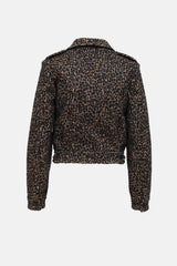Saint Laurent Knit Print Moto Jacket