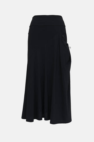 Sarah Pacini Toggle Pocket Midi Skirt
