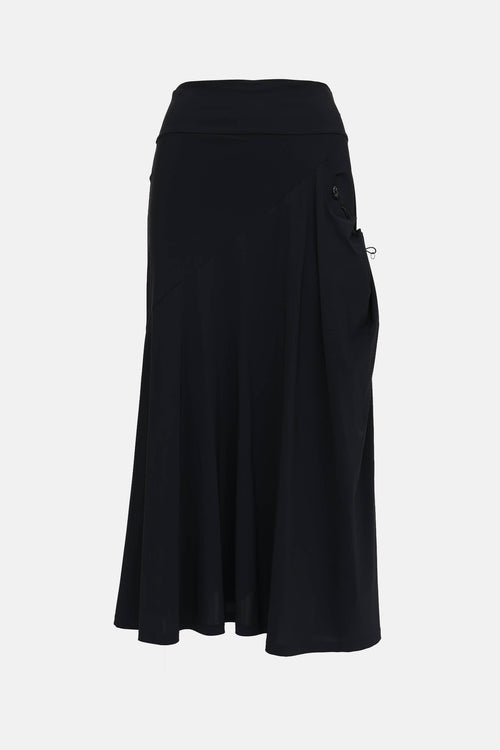 Sarah Pacini Toggle Pocket Midi Skirt
