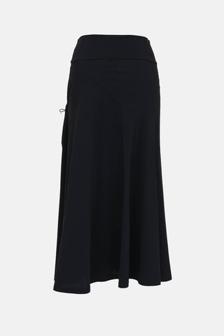 Sarah Pacini Toggle Pocket Midi Skirt