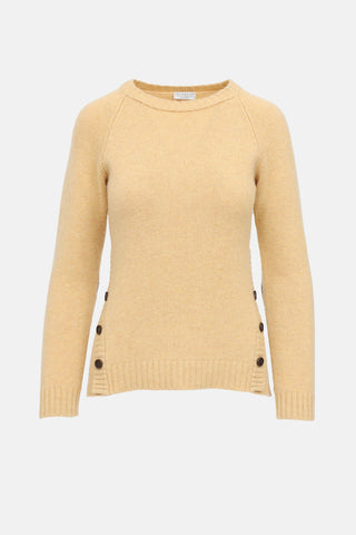 Brunello Cucinelli Cashmere Button  Sweater