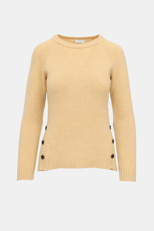 Brunello Cucinelli Cashmere Button  Sweater