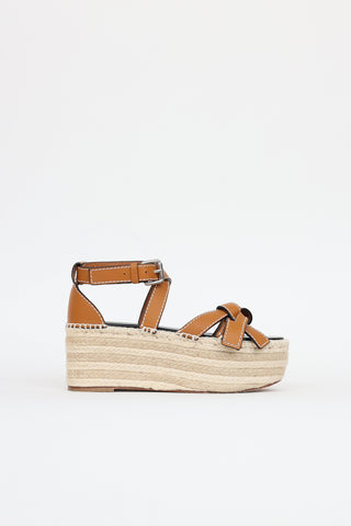 Loewe Gate Plat Espadrille Sandals