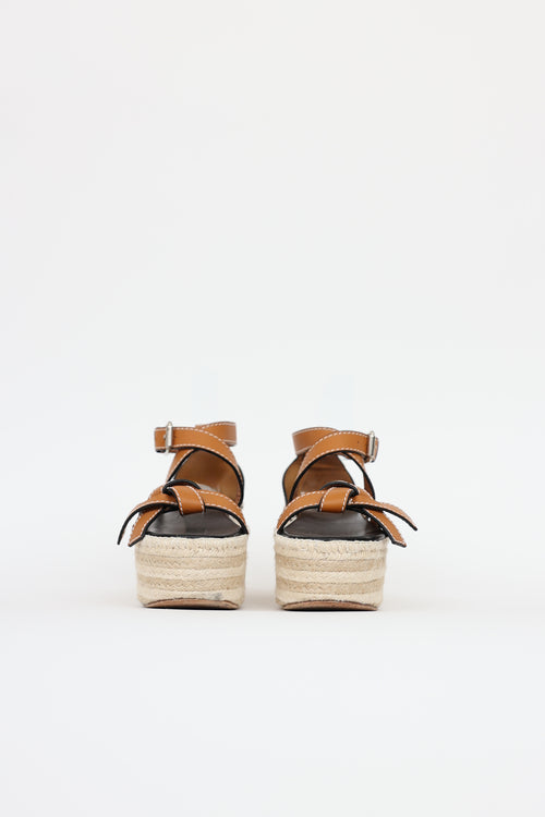 Loewe Gate Plat Espadrille Sandals