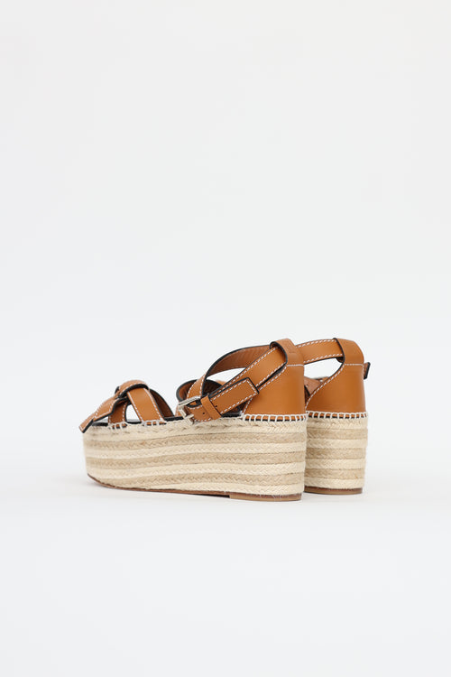 Loewe Gate Plat Espadrille Sandals