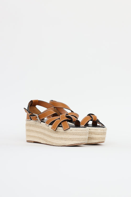Loewe Gate Plat Espadrille Sandals