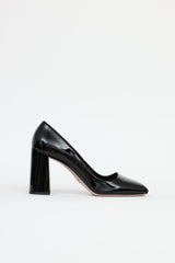 Prada Patent Square Toe  Pumps
