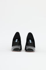 Prada Patent Square Toe  Pumps