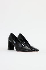 Prada Patent Square Toe  Pumps