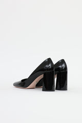 Prada Patent Square Toe  Pumps