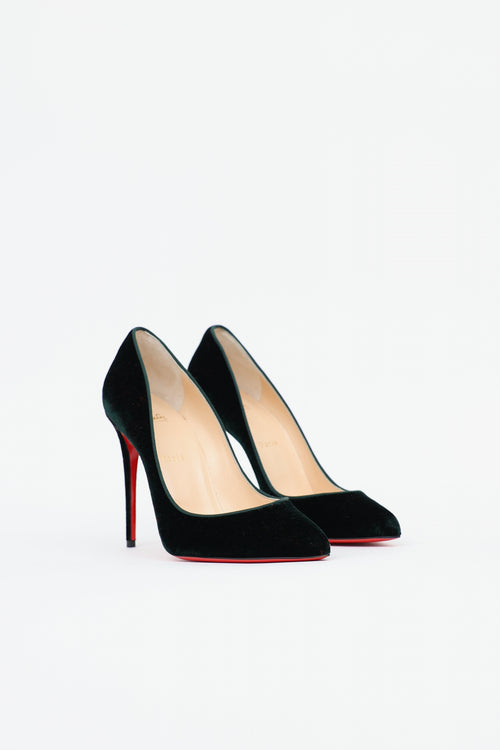 Christian Louboutin Velluto Stamp Iriza 100 Pump