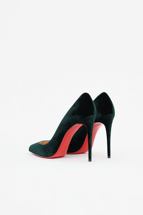 Christian Louboutin Velluto Stamp Iriza 100 Pump