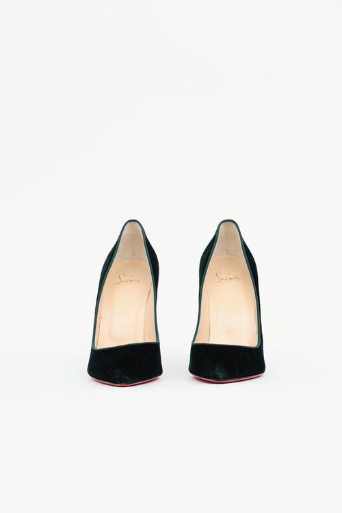 Christian Louboutin Velluto Stamp Iriza 100 Pump