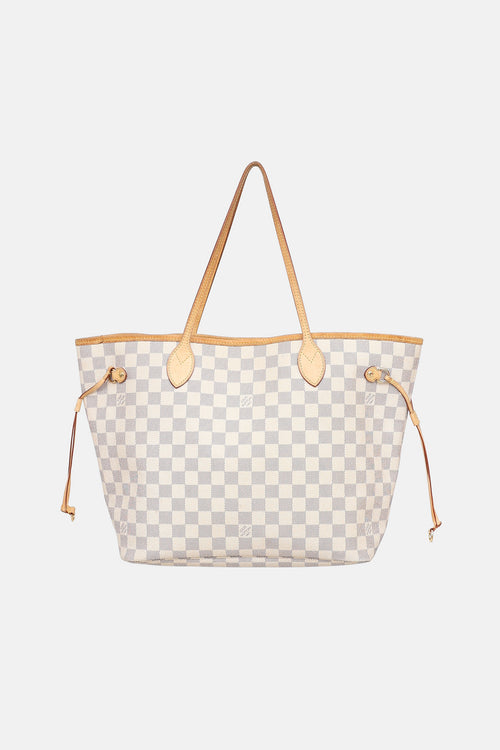 Louis Vuitton 2010 Damier Azure Neverfull MM Tote Bag