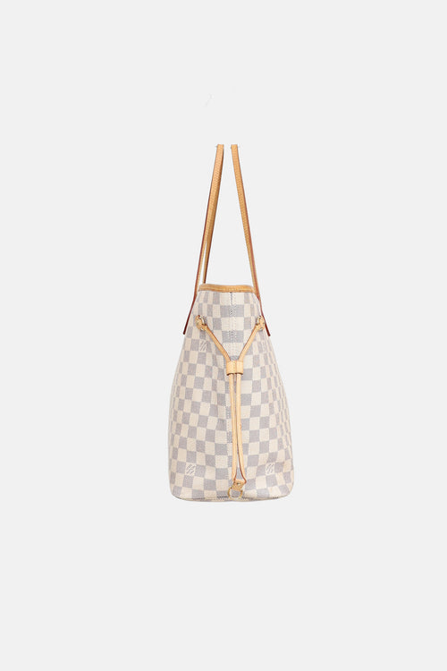 Louis Vuitton 2010 Damier Azure Neverfull MM Tote Bag