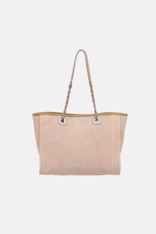Chanel 2017 Small Canvas Deauville Tote Bag