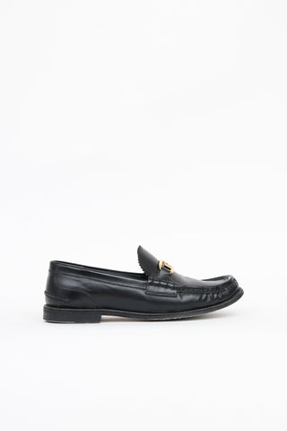 Fendi Leather Baguette Loafer