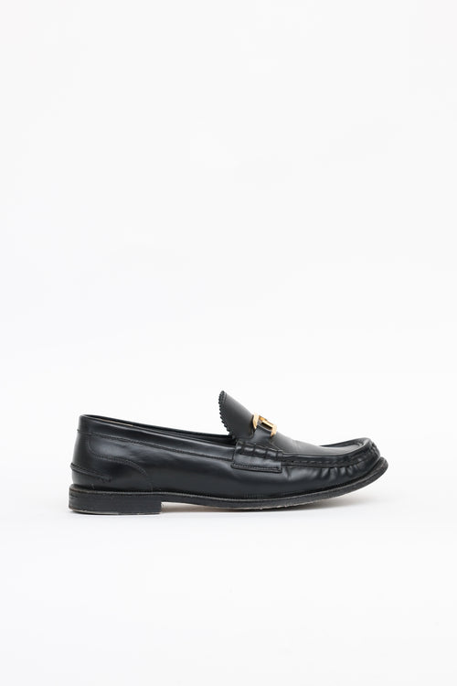 Fendi Leather Baguette Loafer