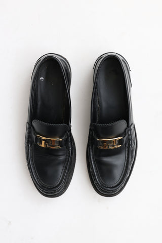 Fendi Leather Baguette Loafer