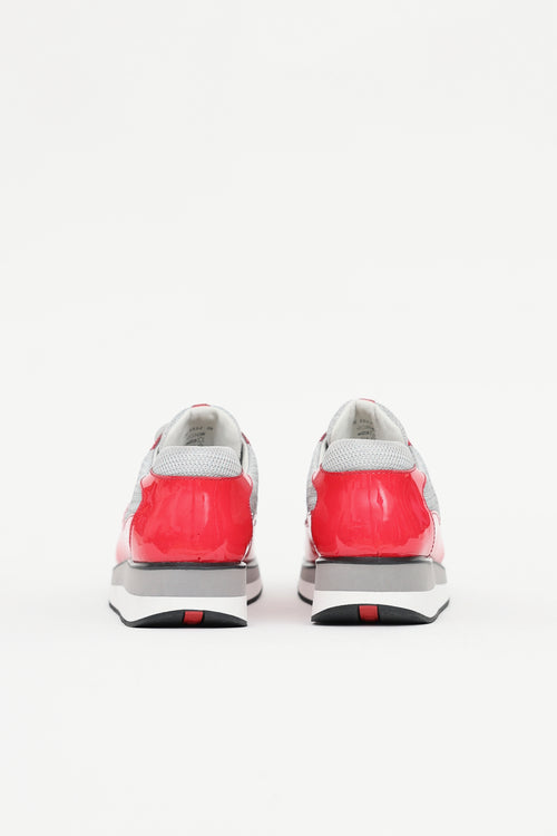 Prada Sport Patent & Mesh Sneaker