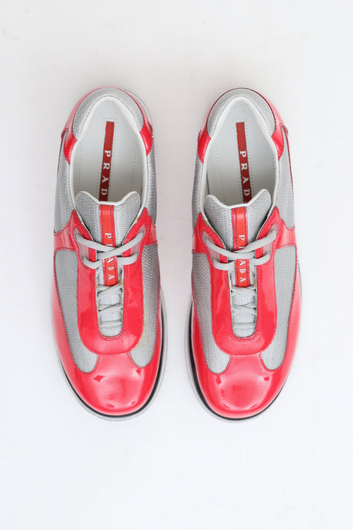 Prada Sport Patent & Mesh Sneaker