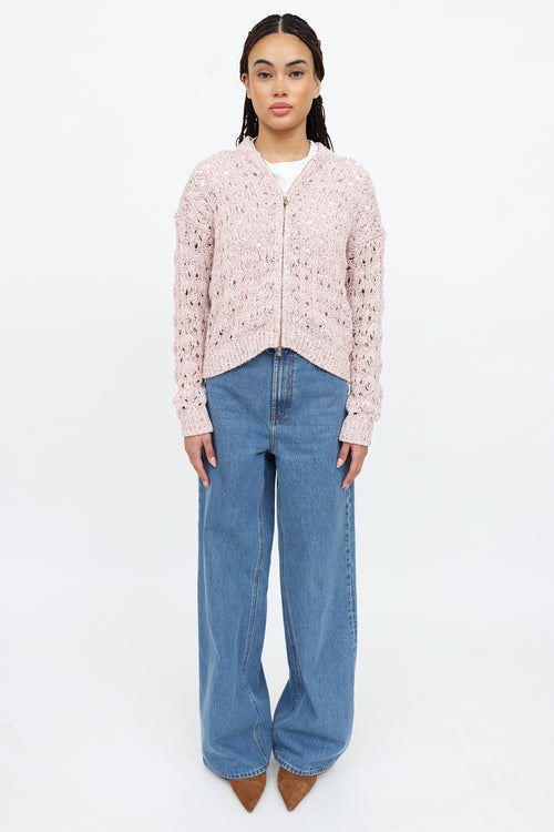 Eleventy Knit Sequin Cardigan