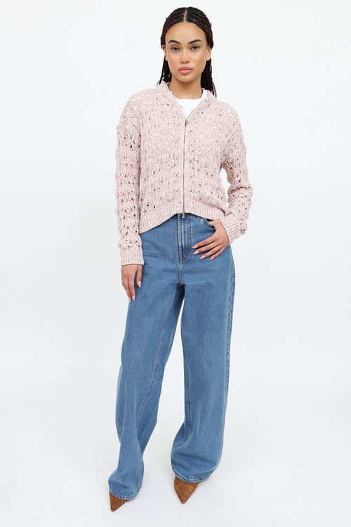 Eleventy Knit Sequin Cardigan