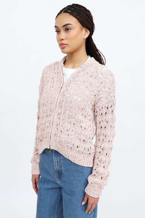 Eleventy Knit Sequin Cardigan