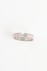 Hermès Palladium Narrow Clic H Bracelet