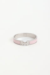 Hermès Palladium Narrow Clic H Bracelet