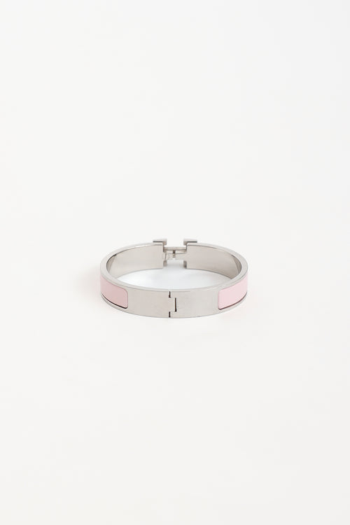 Hermès Palladium Narrow Clic H Bracelet