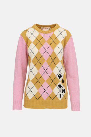Marni 2022 Knit Argyle Sweater