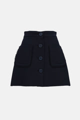 Miu Miu 2015 Wool Button  Skirt