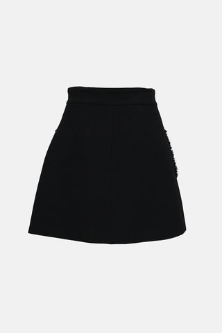 Miu Miu 2015 Wool Button  Skirt