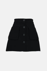 Miu Miu 2015 Wool Button  Skirt