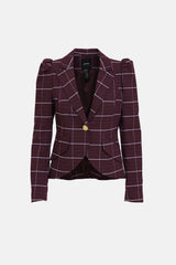 Smythe Plaid Puffed Blazer