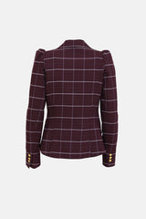 Smythe Plaid Puffed Blazer