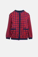 Gucci Kids Plaid Cardigan