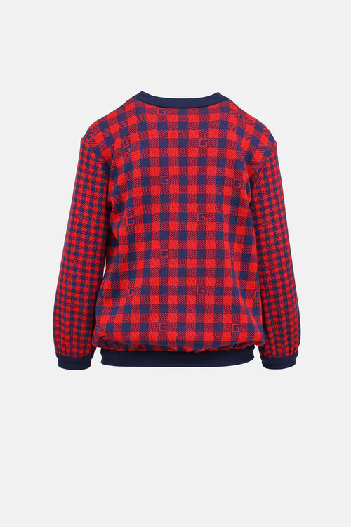Gucci Kids Plaid Cardigan