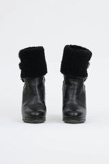 Dior Shearling Wedge Boot