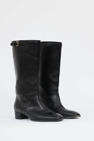 Saint Laurent Embroidered Riding Boot