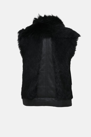 Helmut Lang Fur Trim Vest