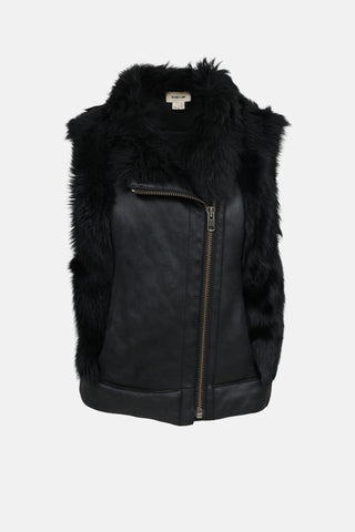 Helmut Lang Fur Trim Vest