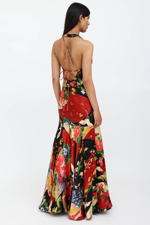 Sue Wong C. 2000s Patterned Gown