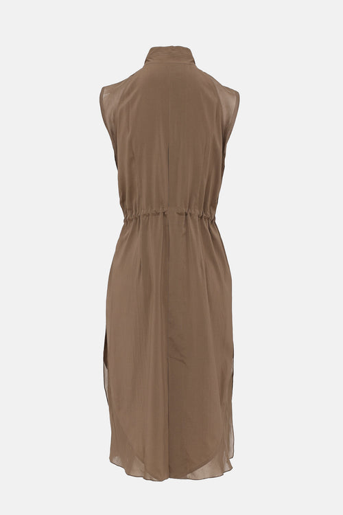 Brunello Cucinelli Silk Button Up Dress